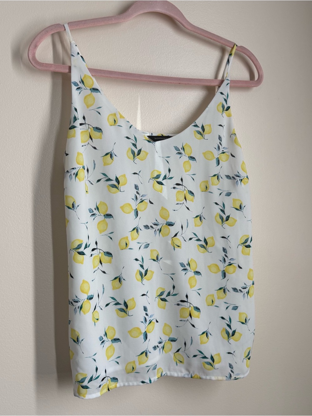 Banana Republic Factory Lemon Print Camisole Top Size Small Summer Amalfi Beach